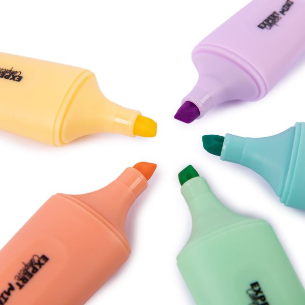 Набор текстовыделителей, пастельные цвета, мини, 5 цв. EHLS-03 1-5 мм, скошенное Trend, ассорти, Expert Complete EHLS-03