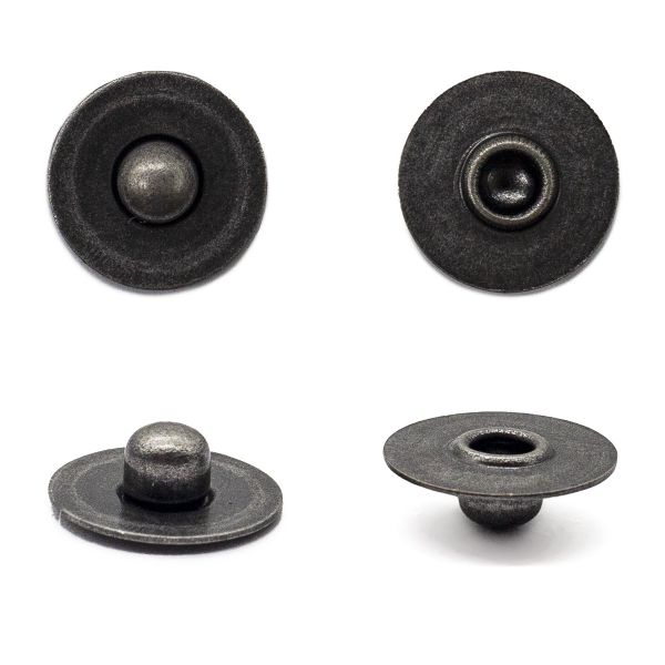 Хольнитены ⌀9 мм, |БЕЗ ГВОЗДЯ|, BIG, т.серебро, 100 шт