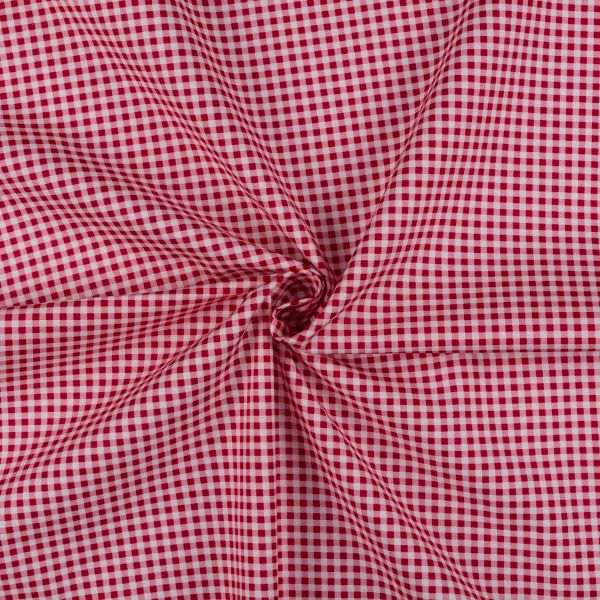 Ткань для пэчворка Peppy Бабушкин сундучок, отрез 50х55 см, 140 г/м², БС-49 клетка красный, Peppy