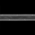 Лента (тесьма) шторная: сборка волна под карниз (1:3) 75 мм / 50 метров, (2 ряда петель), C1075M прозрачный