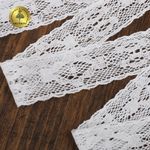 Кружево вязаное (тесьма) 30 мм / 10 метров, 2525, тонкая нить, цв.01 белый, Kruzhevo