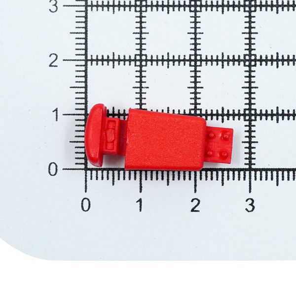 Наконечник для шнура пластик 17х11 мм, ПП ярко-красный, 100 шт