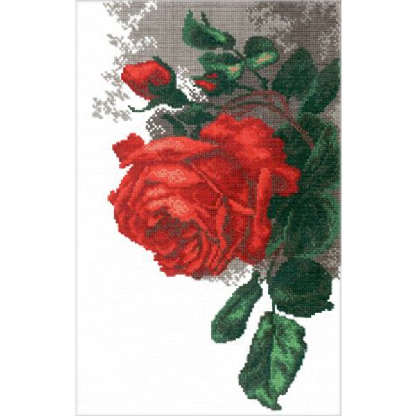 Набор для вышивания нитками РС Студия, Роза 31х19 см