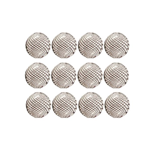 Бусины стекло ⌀16 мм, 12 шт, №01 коричневый, Zlatka DBT-01