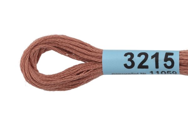 Мулине Gamma 100% хлопок, цв.3215 св.коричневый, 24 мотка по 8 метров