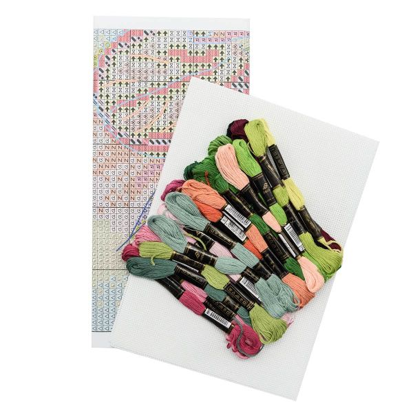 Набор для вышивания нитками Hobby&Pro, Тюльпаны, 32х25 см