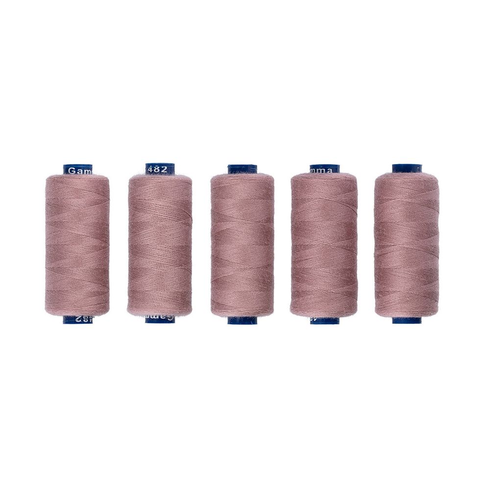 Нитки швейные бытовые Gamma 40/2, 365 м / 5 кат, №482 серо-сиреневый