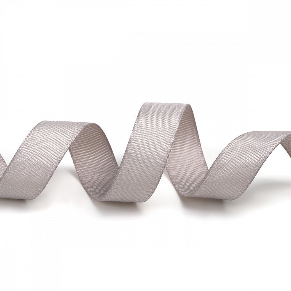 Лента репсовая (в рубчик) 15мм цв. 012 серый уп.91,4м, Ideal