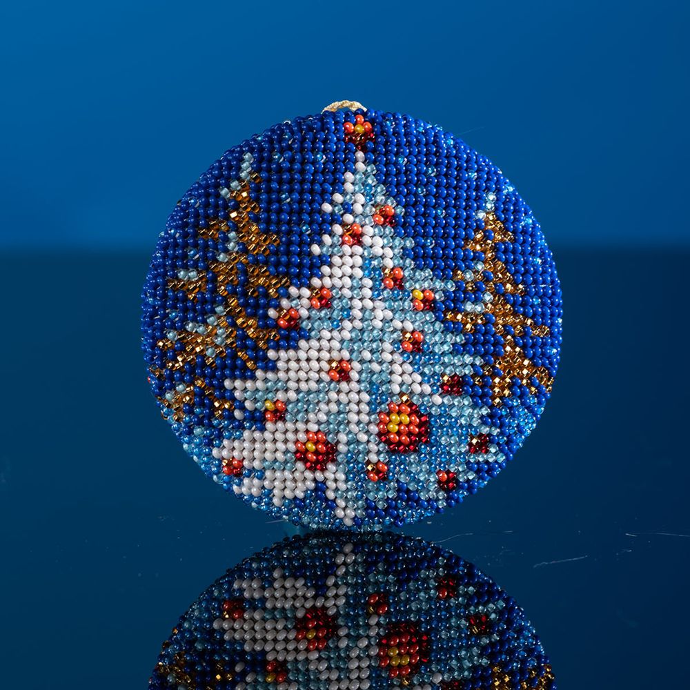 Набор для вышивания бисером Кроше (Радуга бисера) В713, Талисман Конёк-горбунок 8х8см