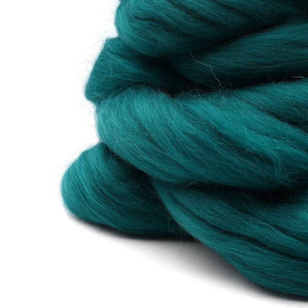 Шерсть для валяния мериносовая тонкая 100%, 100 г, цв.335 изумруд