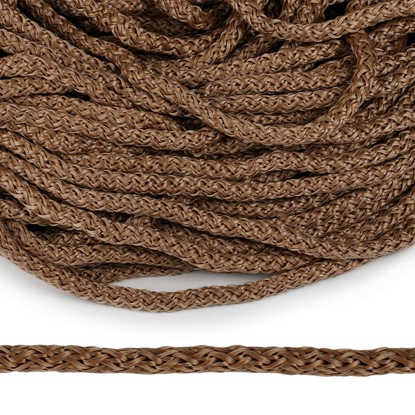 Шнур полипропилен круглый ⌀6.0 мм / 100 метров, пп6 для люверсов пикколо, бежевый