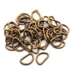 Полукольцо сварное металл внутр. 20 мм (внешн. 25х17 мм, ⌀2.5 мм), 50 шт, латунь ГР, 6069