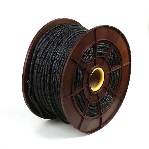 Шнур полипропилен круглый ⌀8.0 мм / 200 метров, плетеный, черный