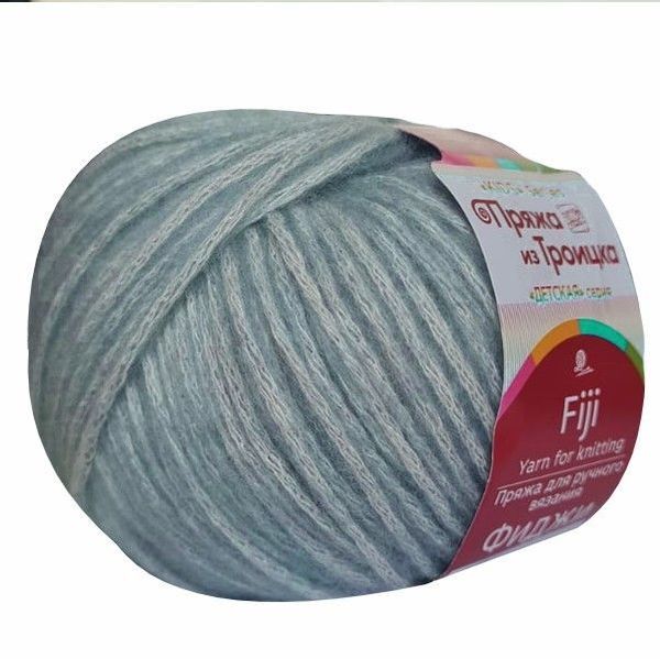 Пряжа Троицкая Фиджи / уп.5 мот. по 50 г, 95 м, цв.1106 дымчатая джинса