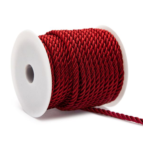 Шнур витой ⌀5.0 мм / 18.29 метров, 53 т-красный