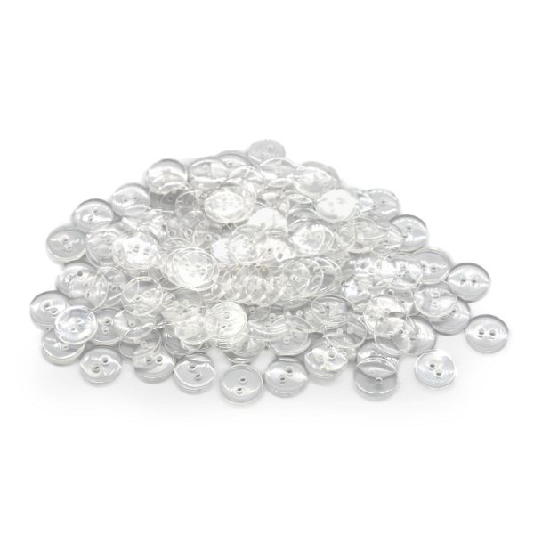 Пуговицы 2 прокола 24L (сlearclear (прозрачный)), CX-K-22, 144 шт