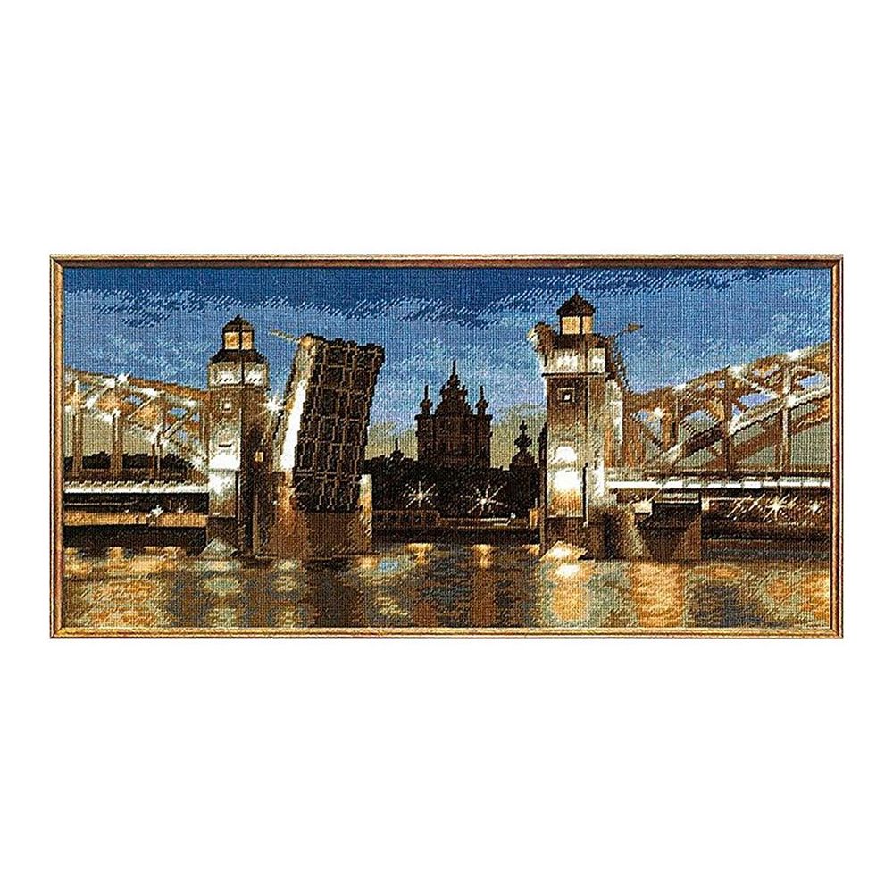 Набор для вышивания нитками Hobby&Pro, Большеохтинский мост, 48х23 см