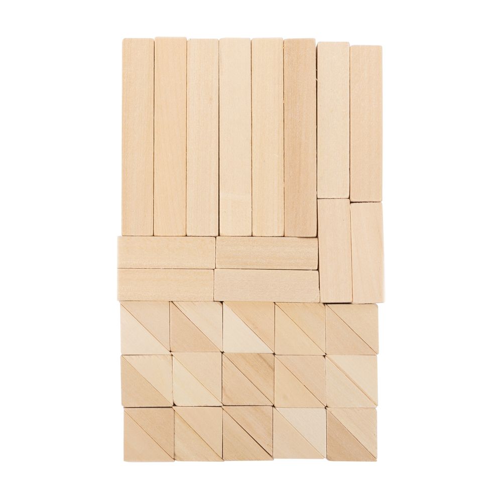 Заготовка из дерева (набор) Треугольники и бруски 44 шт, Mr.Carving, П-03Р