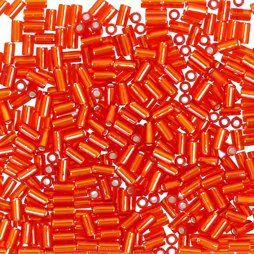 Бисер Toho Bugle 4 (3 мм), 5х5 г, 0025 оранжево-красный