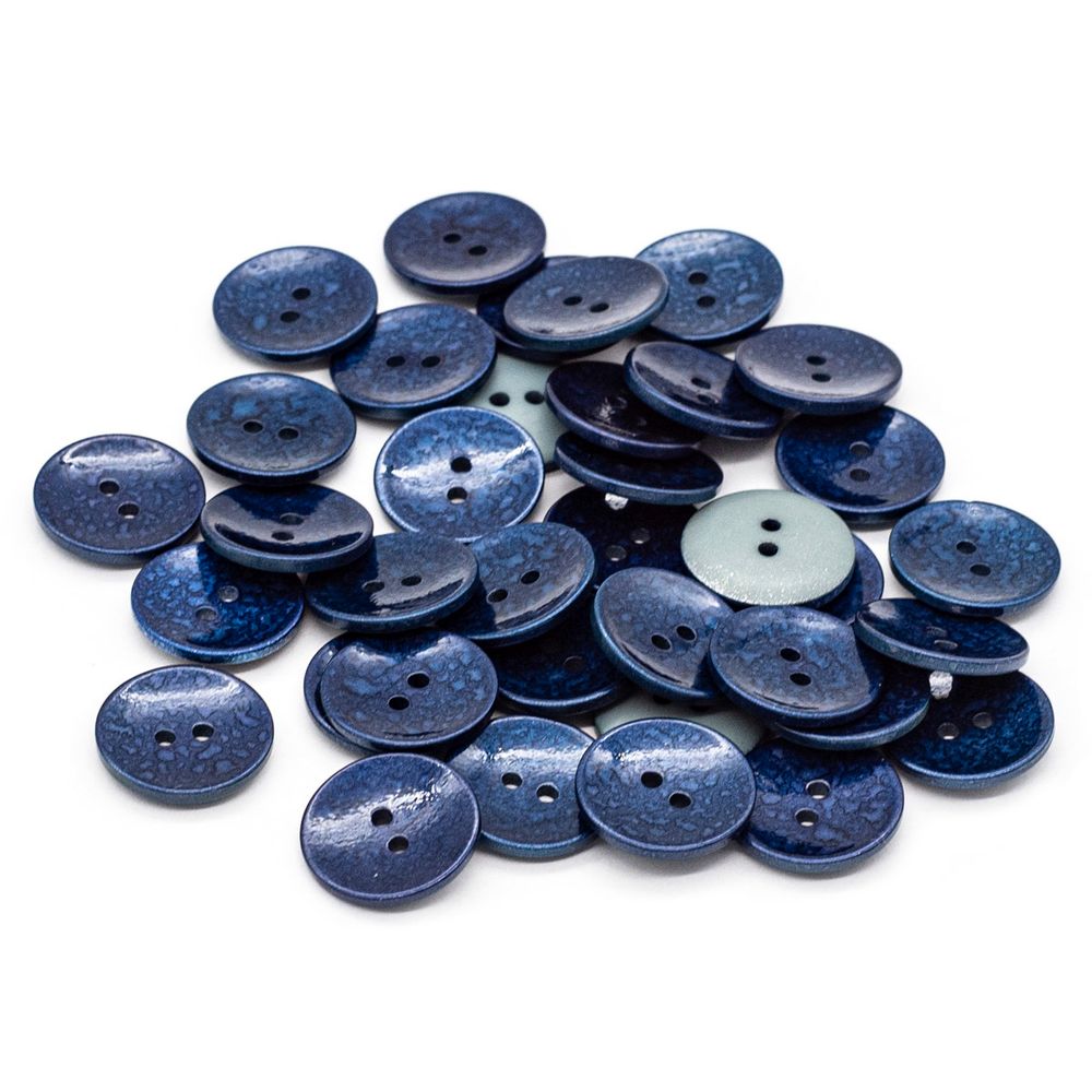 Пуговицы 2 прокола 28L, (col.B (синий)), 36 шт /TOS/