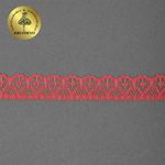 Кружево отделочное в стиле "трикотаж" 12 мм 150-2, цв.04 коралл, 9.14м