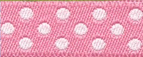 Лента (тесьма) жаккардовая 20.0 мм / 10±0.5 метров, розовый/белый, Gamma TRJ-20