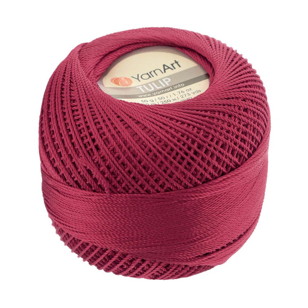 Пряжа YarnArt (ЯрнАрт) Tulip / уп.6 мот. по 50 г, 250м, 422 бордо /TOS/
