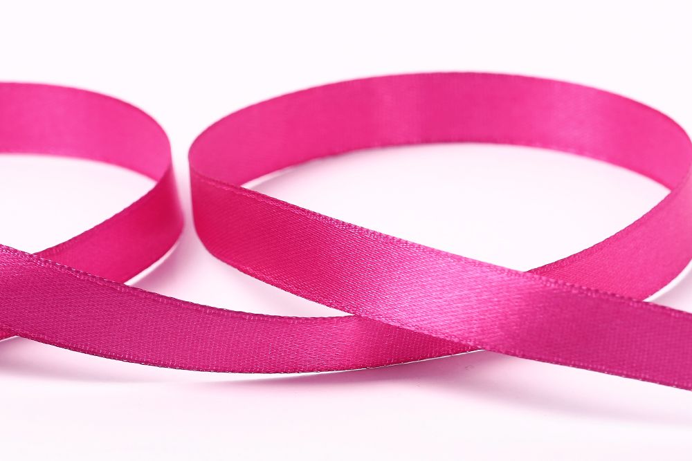 Лента атласная 1-сторонняя 12.0 мм / 33±2 метра, №028 лиловый, в термоплёнке, Gamma