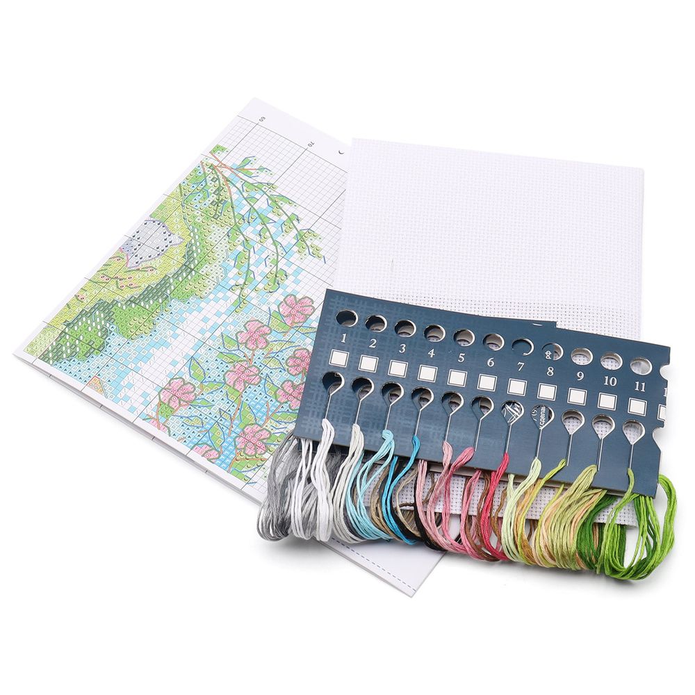 Набор для вышивания нитками Сделай своими руками Н-31, Новоселье. Еноты, 14.5х16 см