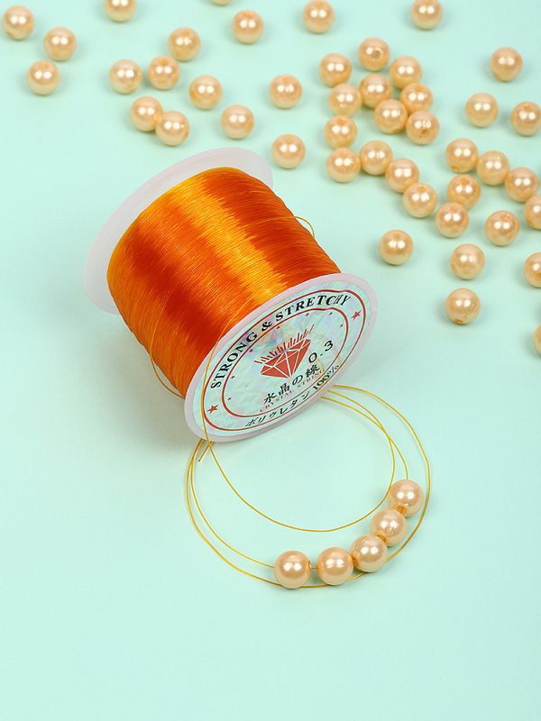 Нить-леска 0.3 мм, 100 м, цв. оранжевый