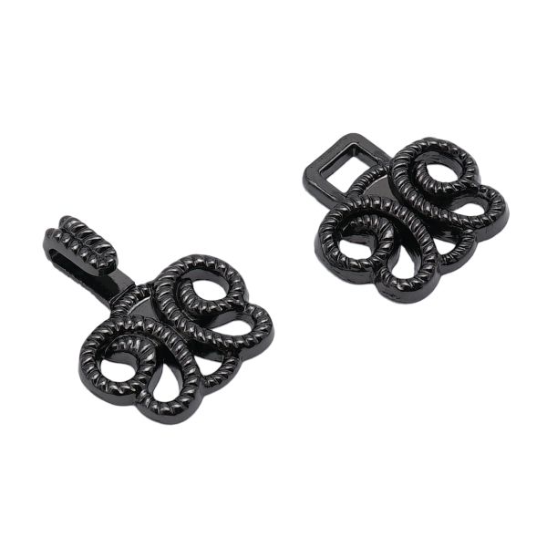 Крючки пришивные декоративные 25х14 мм, pewter, 10 шт