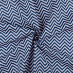 Ткань для пэчворка Peppy Бабушкин сундучок, рулон 112 см / 5 метров, БС-32 зигзаг я.синий, Peppy