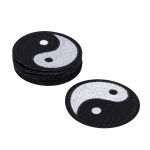 Термоаппликация инь и ян ⌀6 см, чёрно-белый, 10шт
