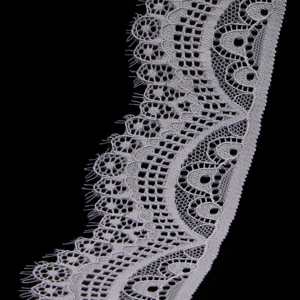 Кружево эластичное (стрейч) 60 мм / 3 метра, C154 светло-серый