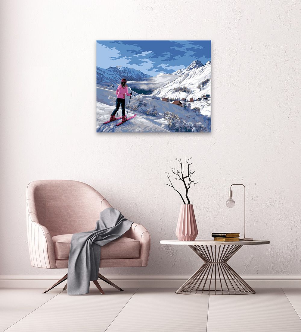 Картина по номерам Фрея PNB/PL-268, Лыжный склон, 50х40 см