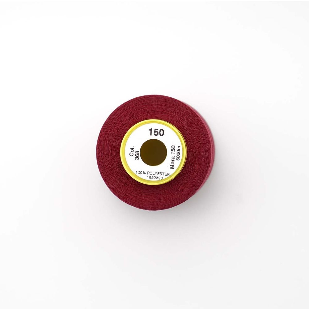 Нитка особо тонкая Gutermann Mara №150 (150/2), 5000 м, 713961, цв. 368 бордо, 1 катушка