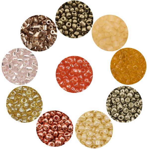 Набор бисера №4 (бисер, рубка) в тубе, 10 цветов, Astra&Craft