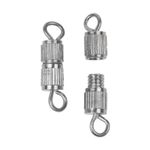 Замок винтовой для бус арт.MH.11192-2 цв.серебро 14х4мм уп.50 шт