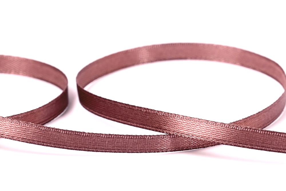 Лента атласная 1-сторонняя 6.0 мм / 33±2 метра, 147 грязно-розовый, Gamma