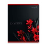 Тетрадь ученическая общая, софт-тач ламинация + выборочный лак, A5+ 96 л. на скобе 65 г/м², белизна 100 %, 5 шт, клетка, 01004 Тень полуночного сада, Светоч 96Т17