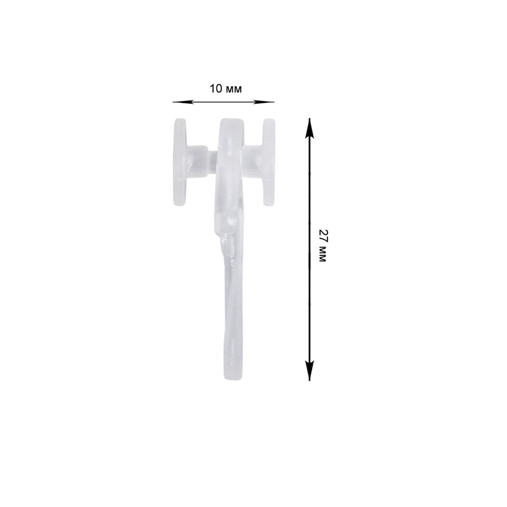 Крючки шторные для карниза 27 мм, ⌀9 мм, с замком и с крутящимся роликом, 100 шт, белый, Gamma