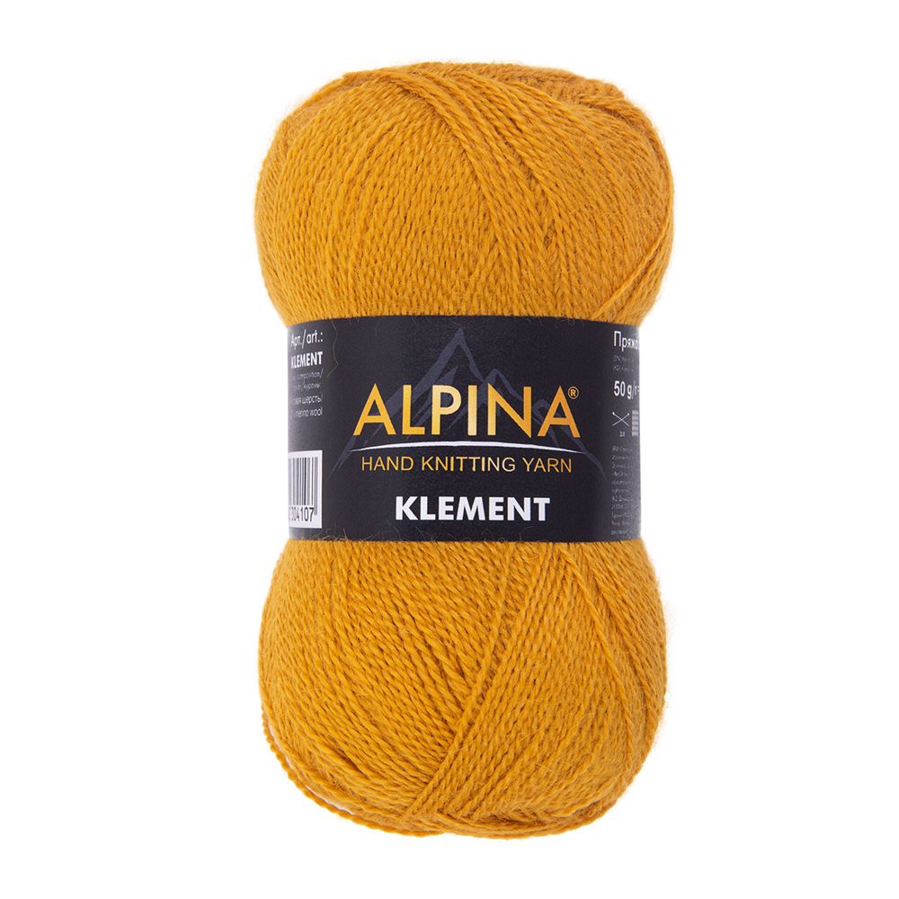 Пряжа Alpina Klement / уп.4 мот. по 50г, 300м, 35 горчичный