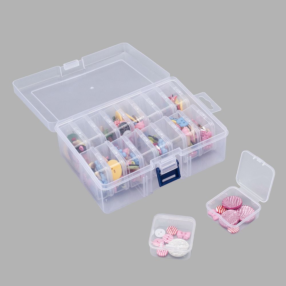 Контейнер для хранения мелочей 16х11.5х5.7 см, 18 штук в боксе, Hobby&Pro