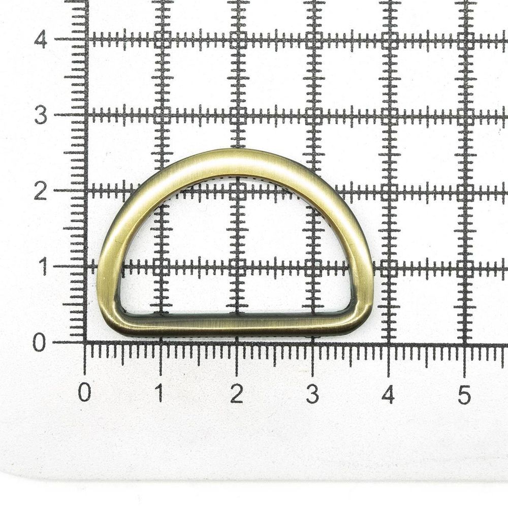 Полукольцо литое металл 30.0 мм (in), (внешн. 36х25 мм), плоское, 10 шт, латунь ГР, 6888