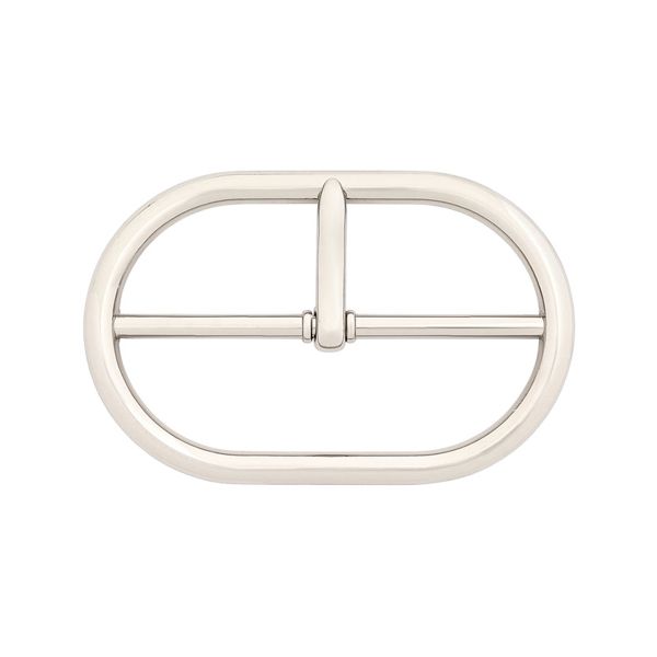 Пряжка овальная 50 мм, металл (Nickel Серебро (никель)), МВ_2301, 6 шт