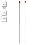 Спицы прямые металл ⌀3.0 мм, 35 см, 2 шт, никель, Visantia VTS-2