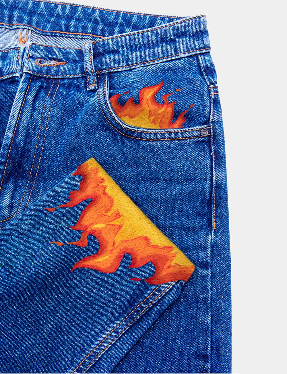 Набор для вышивания нитками Panna Живая картина JK-2314, Пламя, 25.5х13 см