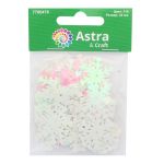 Пайетки фигурные снежинки, 24 мм, упак. 10 гр, Астра, 319 св.-розовый Перламутр, уп.10 шт