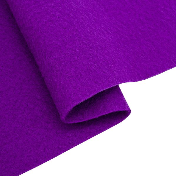 Фетр листовой мягкий 1.5 мм, 30х30 см, 180 г/м², 100% п/э, 4 шт, фиолетовый 8125