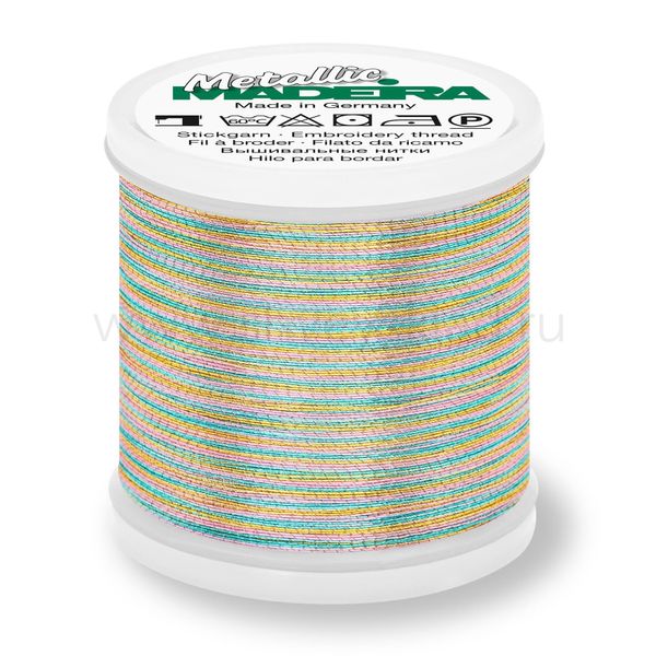 Нитки вышивальные металлизированные Madeira Metallic №40, 200 м, цв. Astro 4, 9842, 5 катушек